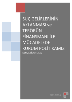 SU&Ccedil; GELİRLERİNİN AKLANMASI ve TER&Ouml;R&Uuml;N