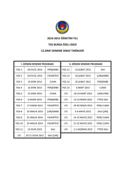 12. Sınıf Deneme Sınavları
