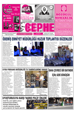 19.09.2014 Tarihli Cephe Gazetesi