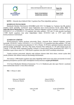 127. komisyon raporu - Ordu B&uuml;y&uuml;kşehir Belediyesi