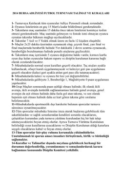 1- Turnuvaya Katılacak t&uuml;m oyuncular Adliye