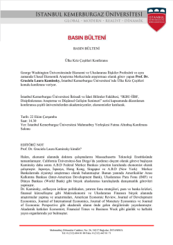 BASIN B&Uuml;LTENİ &Uuml;lke Kriz &Ccedil;eşitleri Konferansı George Washington