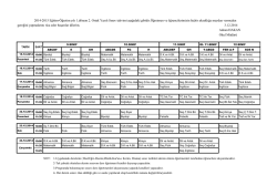 2014-2015 Eğitim-&Ouml;ğretim yılı 1.d&ouml;nem 2. Ortak Yazılı Sınav takvimi