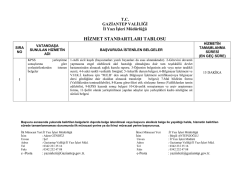 hizmet standartları tablosu