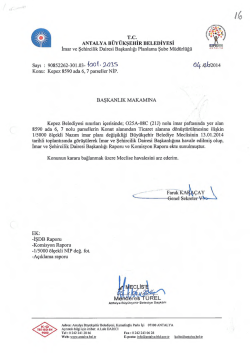 G&uuml;ndemin 16.Maddesi - Antalya Belediyesi