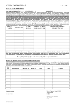 ATILIM FAKTORİNG A.Ş.