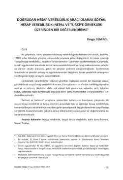 doğrudan hesap verebilirlik aracı olarak sosyal