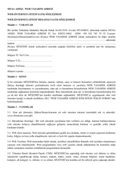 MUSA ADSIZ– WEB TASARIM ADRESİ WEB (İNTERNET) SİTESİ