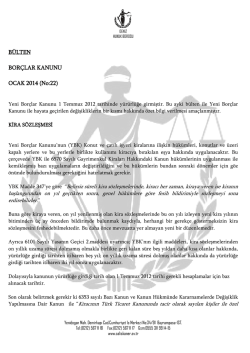 Ocak 2014 - &Ccedil;alışkaner Hukuk B&uuml;rosu