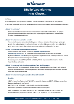 D&uuml;ello Varantlarımız İhra&ccedil; Oluyor