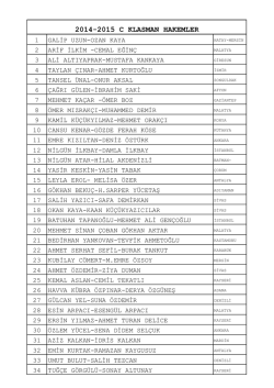 2014-2015 C KLASMAN HAKEMLER