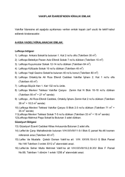 İhale Dosyası 22 - Kıbrıs Vakıflar İdaresi EVKAF