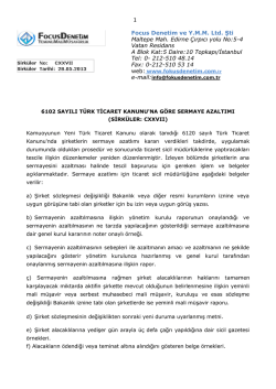 1 Focus Denetim ve Y.M.M. Ltd. Şti Maltepe Mah. Edirne &Ccedil;ırpıcı yolu