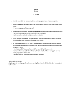 EM205 &Ouml;DEV-2 15.10.2014 1. 0 ile 100 arasındaki tek sayıların