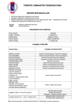 g&ouml;revliler - T&uuml;rkiye Cimnastik Federasyonu
