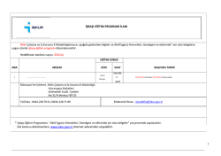 İŞBAŞI EĞİTİM PROGRAMI İLANI S&ouml;z konusu dok&uuml;manlara