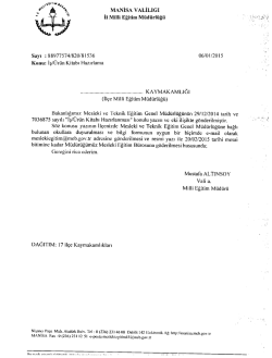 manisa valilıgı - Selendi İl&ccedil;e Milli Eğitim M&uuml;d&uuml;rl&uuml;ğ&uuml;