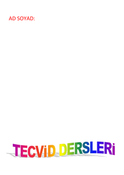 Tecvid Dersleri i&ccedil;in tıklayınız