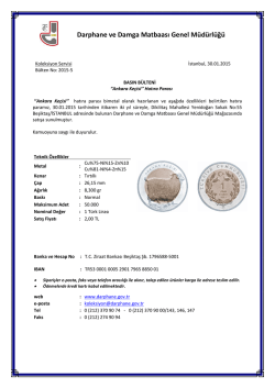 Ankara Ke&ccedil;isi Hatıra Parası Basın B&uuml;lteni
