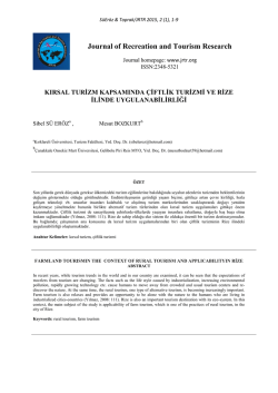 Abstract - Journal of Recreation and Tourism Resarch