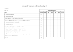 TARİH DERSİ PERFORMANS DEĞERLENDİRME &Ouml;L&Ccedil;&Uuml;T&Uuml;