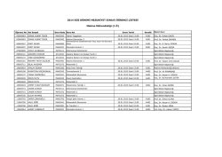 2014 G&Uuml;Z D&Ouml;NEMİ MEZUNİYET SINAVI &Ouml;ĞRENCİ LİSTESİ Makine