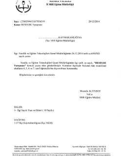 lvıAnııbA vALıLıbı ll Mill&icirc; Eğitim M&uuml;d&uuml;rl&uuml;ğ&uuml; Sayı :27092994/310
