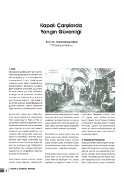 Kapalı &Ccedil;arşılarda Yangın G&uuml;venliği