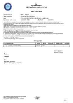 T.C. GAZİ &Uuml;NİVERSİTESİ Sağlık Uygulama ve Araştırma Merkezi