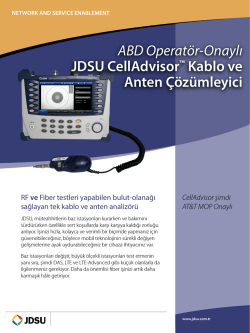 ABD Operat&ouml;r-Onaylı JDSU CellAdvisor&trade; Kablo ve Anten