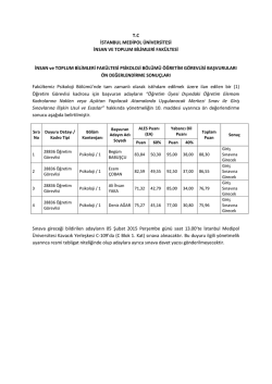 T.C İSTANBUL MEDİPOL &Uuml;NİVERSİTESİ İNSAN VE TOPLUM