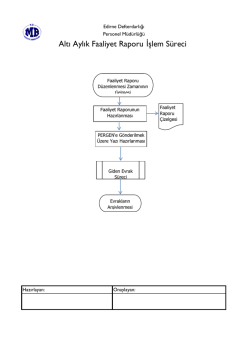Altı Aylık Faaliyet Raporu İșlem Süreci