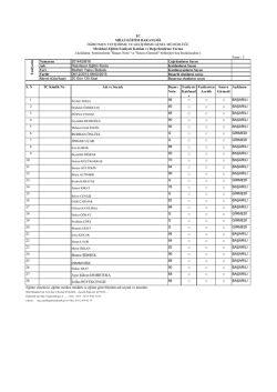 08/02/2015 Tarihleri Arasında Yapılan Hazırlayıcı Eğitim Kursu