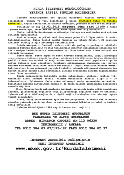 26.02.2015 Tarihli Yerinde Satış Hurda Malzeme Listesi(MUHTELİF