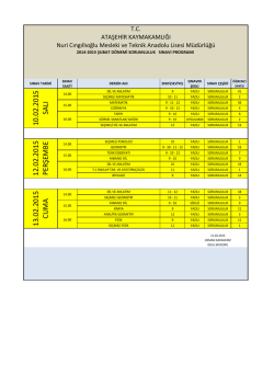 kar tatili sebebiyle sorumluluk sınavları ertelenmiştir, değişen sınav