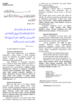 İslamda Şehitlik ve Fazileti