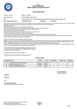 T.C. GAZİ &Uuml;NİVERSİTESİ Sağlık Uygulama ve Araştırma Merkezi