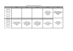 PRAD 2014-2015 Bahar Yarıyılı Ders Programı