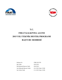 2015 Yılı TD Başvuru Rehberi