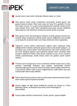 Garanti şartları