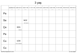 Maslak Kamp&uuml;s&uuml; Haftalık Ders Programı