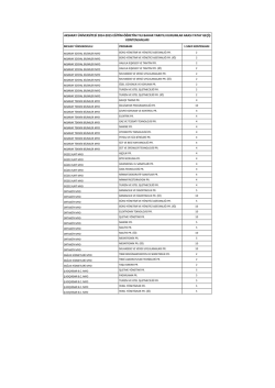 &Uuml;niversite Dışı Kontenjanlar