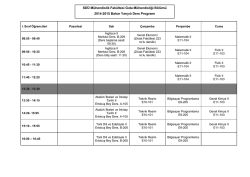 2014-2015 Bahar D&ouml;nemi Ders Programı