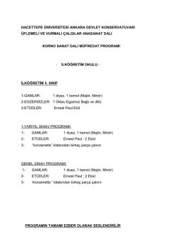 Korno Sanat Dalı Ortaokul M&uuml;fredatı