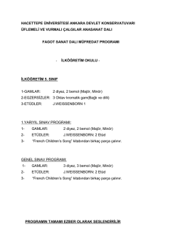 Fagot Sanat Dalı Ortaokul M&uuml;fredatı