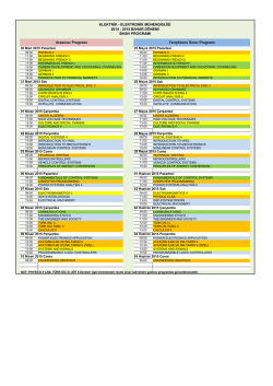 Schedule of Exams