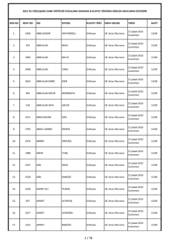 Q Klavye T&uuml;r&uuml;nden Sınava Girecek Adaylar