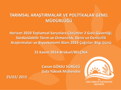 Horizon - 2020 Toplumsal Sorunlara &Ccedil;&ouml;z&uuml;mler 2, Gıda g&uuml;venliği