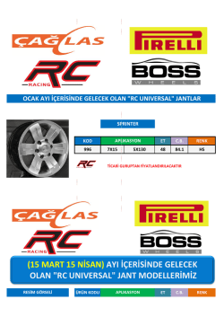 (15 MART 15 NİSAN) AYI İ&Ccedil;ERİSİNDE GELECEK OLAN "RC