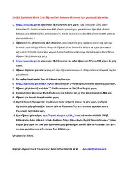 DynEd İ&ccedil;erisinde Eksik Olan &Ouml;ğrencileri Sisteme Eklemek İ&ccedil;in